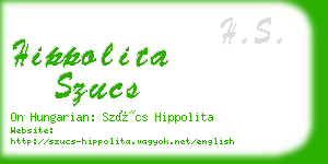 hippolita szucs business card